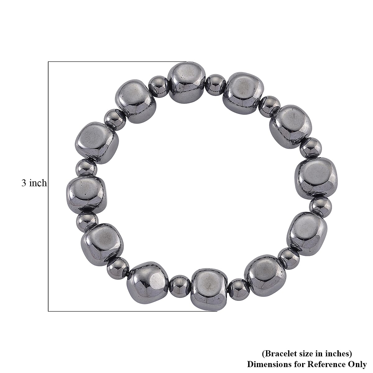 Terahertz 130.00 ctw Cushion and Beaded Stretch Bracelet image number 3