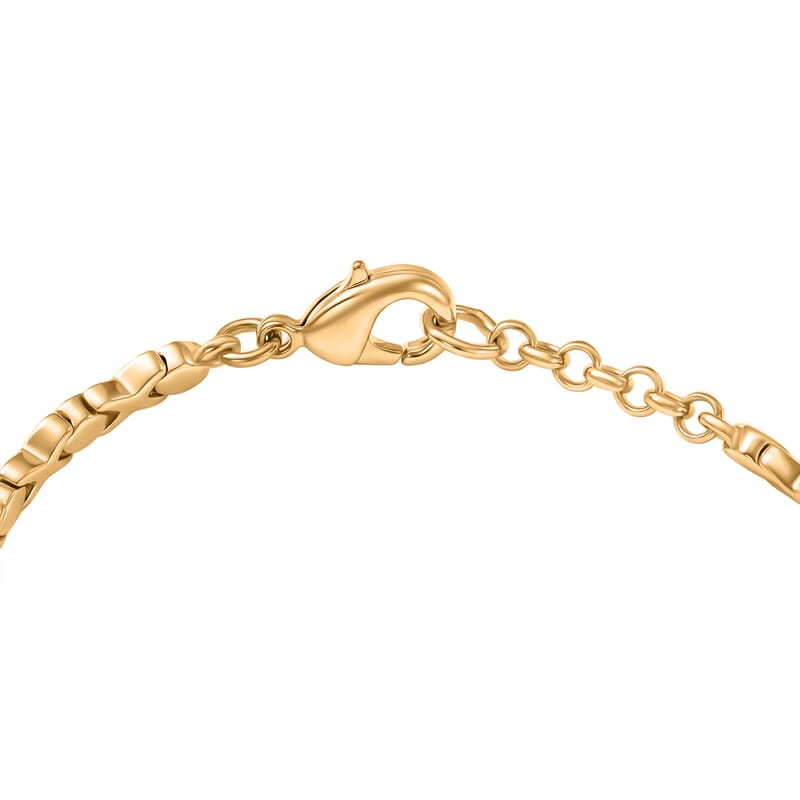 EverTrue Bronzella Collection Infinity Link XOXO Bracelet in 18K Yellow Gold Plated Bronze (6.50 In)