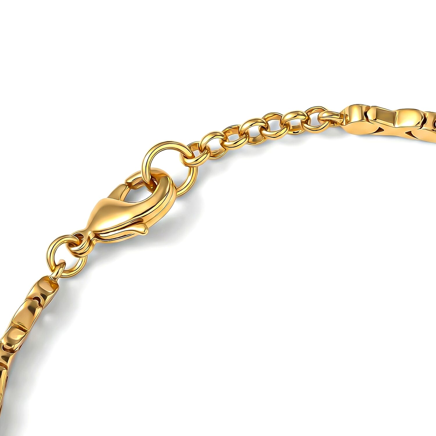 EverTrue Bronzella Collection Infinity Link XOXO Bracelet in 18K Yellow Gold Plated Bronze (8.00 In)