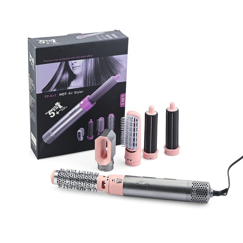 Closeout Premium TP-5 In 1 Hot Air Styler Anti-Static Hair Protection Hot Air Brush
