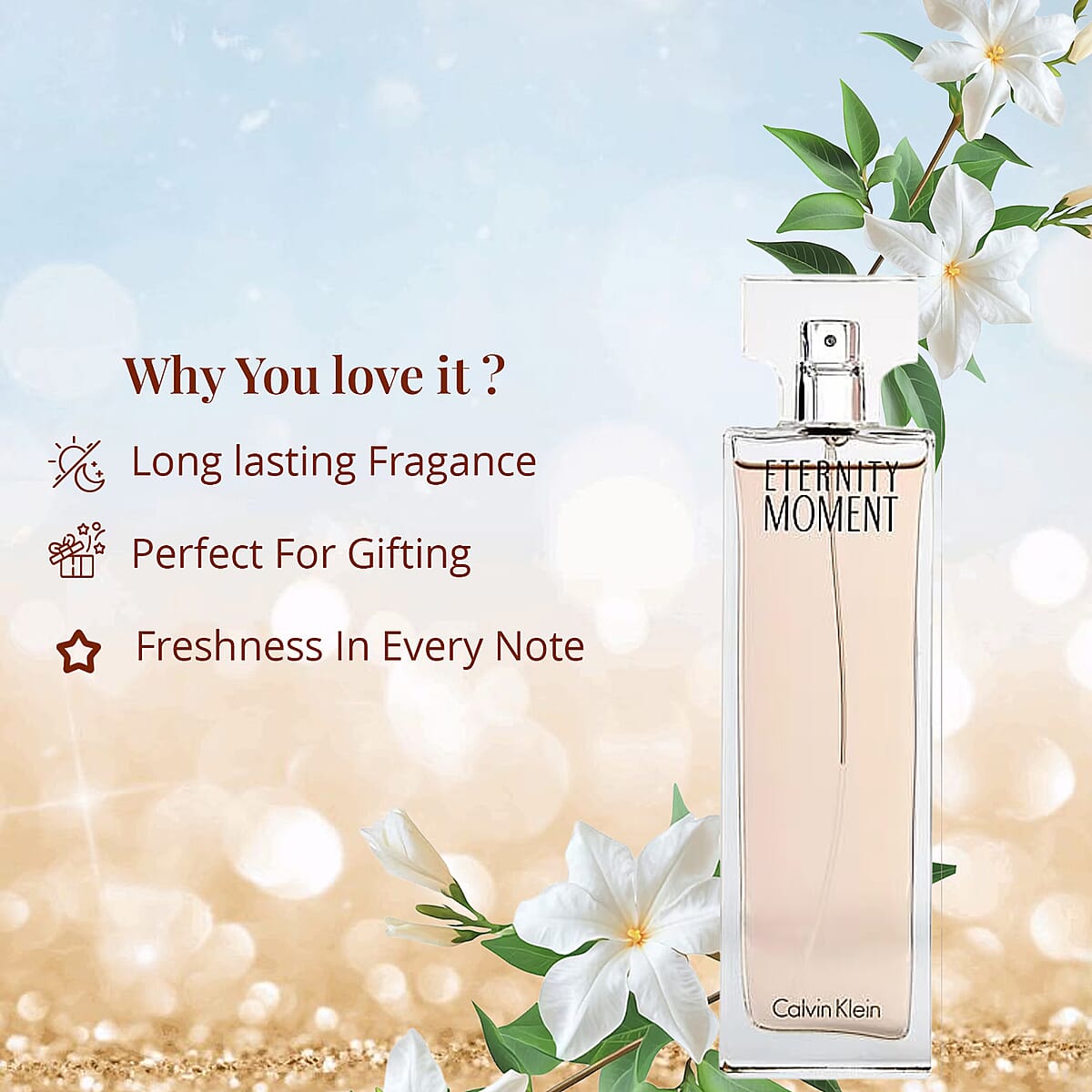 Calvin Klein Eau De Parfum Spray - Eternity Moment 3.3oz (100 Ml) (W) image number 2