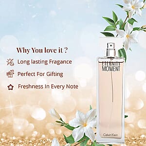 Calvin Klein Eau De Parfum Spray - Eternity Moment 3.3oz (100 Ml) (W)