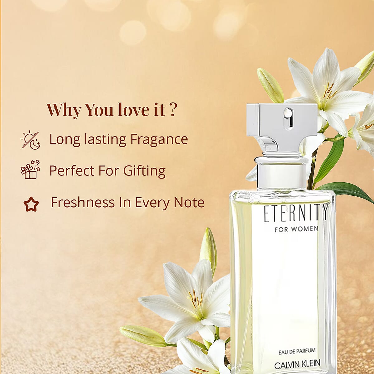 Calvin Klein Eau De Parfum Spray 3.3oz (W) image number 2