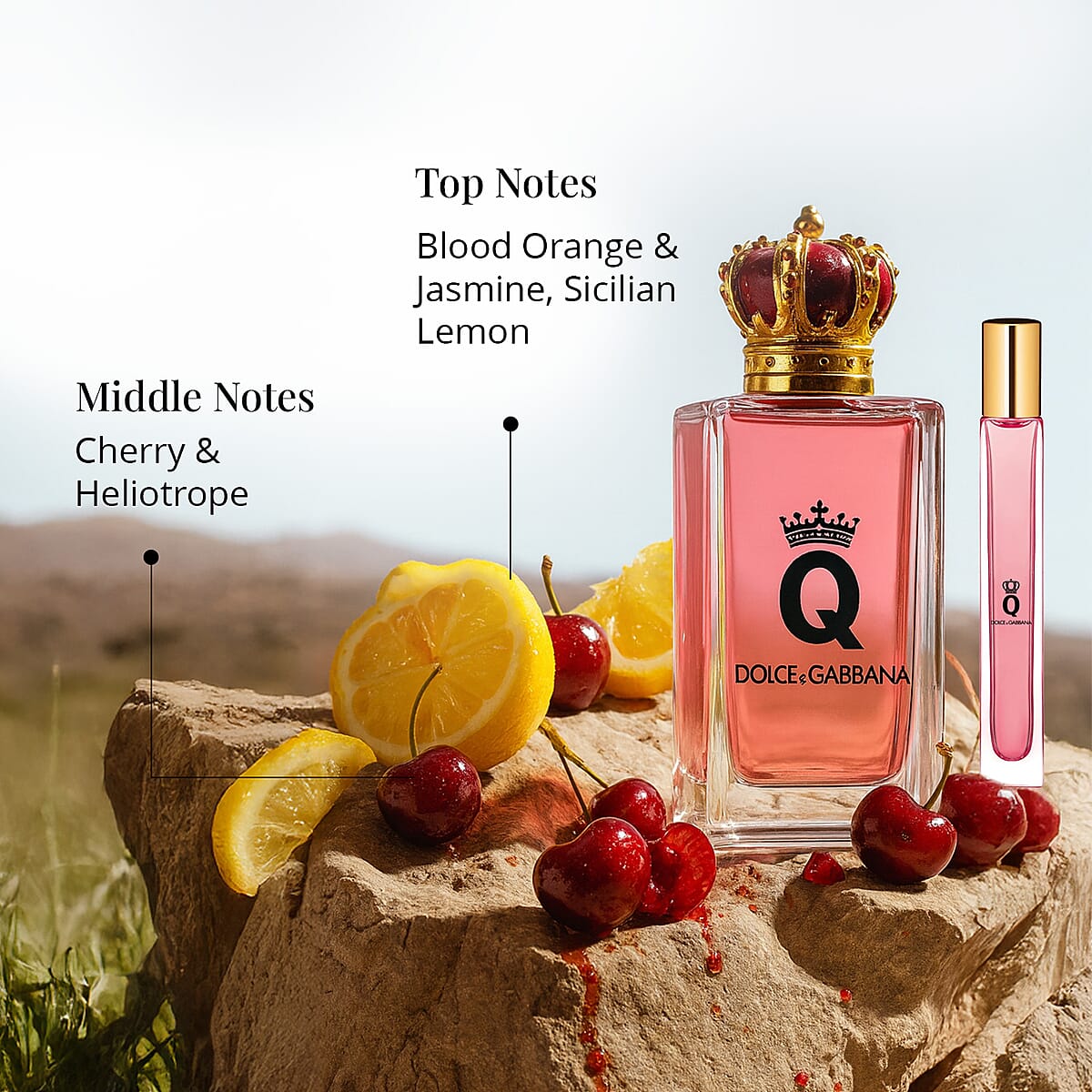 Dolce & Gabbana Queen 2pc Eau De Parfum Spary 3.3oz and 0.33oz image number 2