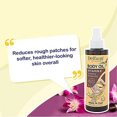 Valentine Special Deal Delfanti Milano Gold and Burgandy Body Oil with Vitamin e 6.7oz