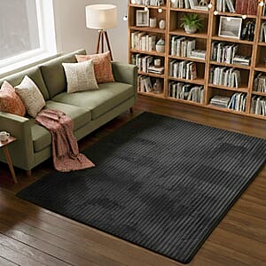 Supreme Living Black Memory Foam Rug (4x6 ft)