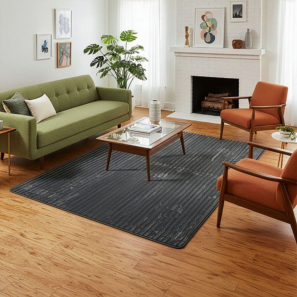 Supreme Living Charcoal Memory Foam Rug (4x6 ft) image number 1