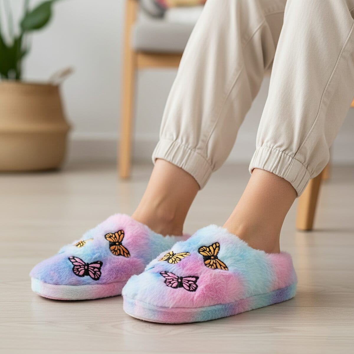 Love 83 Multicolor Butterfly House Slipper S image number 2