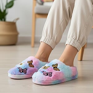 Love 83 Multicolor Butterfly House Slipper S