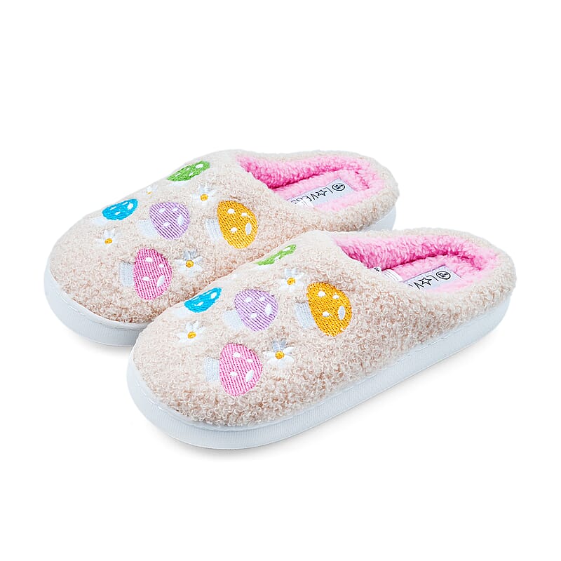 Love 83 Tan Mushroom House Slipper M