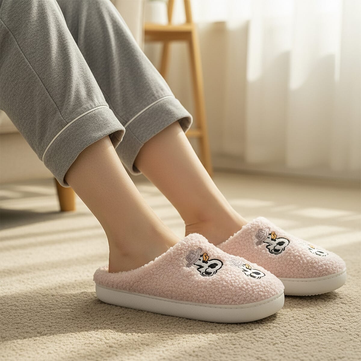 Love 83 Blush Cow House Slipper L image number 1