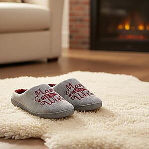 Spoiled Angel Gray Wine House Slipper S