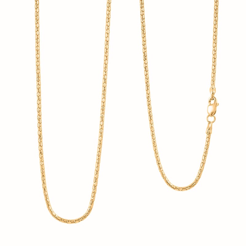1.5mm Fancy Luca Necklace in 10K Yellow Gold 4.4 Grams 24 Inches