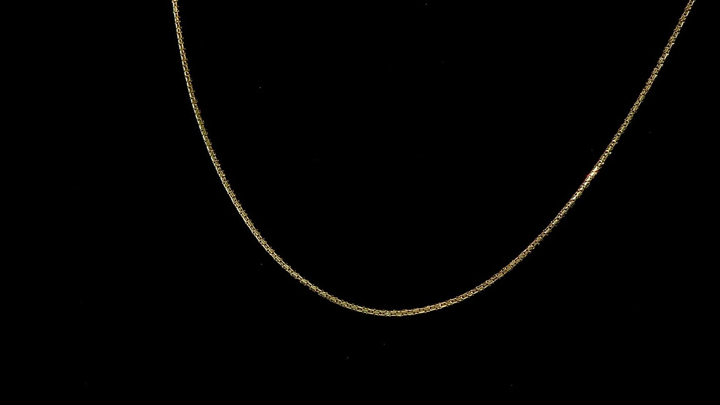 1.5mm Fancy Luca Necklace in 10K Yellow Gold 4.4 Grams 24 Inches