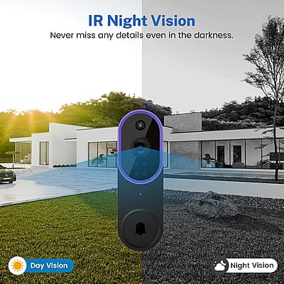 CLOSEOUT 3P Experts Smart Wi-Fi Doorbell Camera - Purple