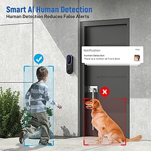 CLOSEOUT 3P Experts Smart Wi-Fi Doorbell Camera - Purple