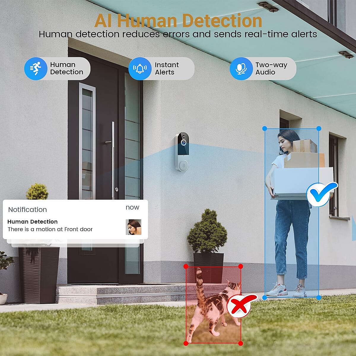 CLOSEOUT 3P Experts Smart Wi-Fi Doorbell Camera - Purple image number 7