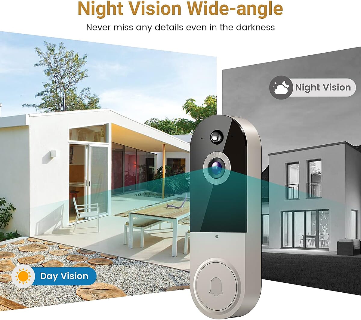 CLOSEOUT 3P Experts Smart Wi-Fi Doorbell Camera - Nude image number 1