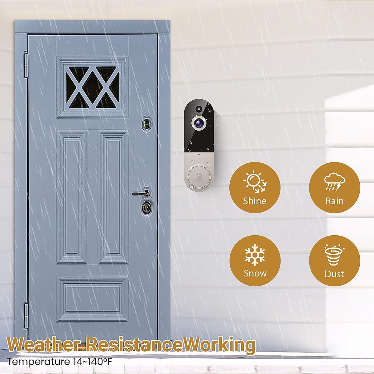 CLOSEOUT 3P Experts Smart Wi-Fi Doorbell Camera - Nude image number 5