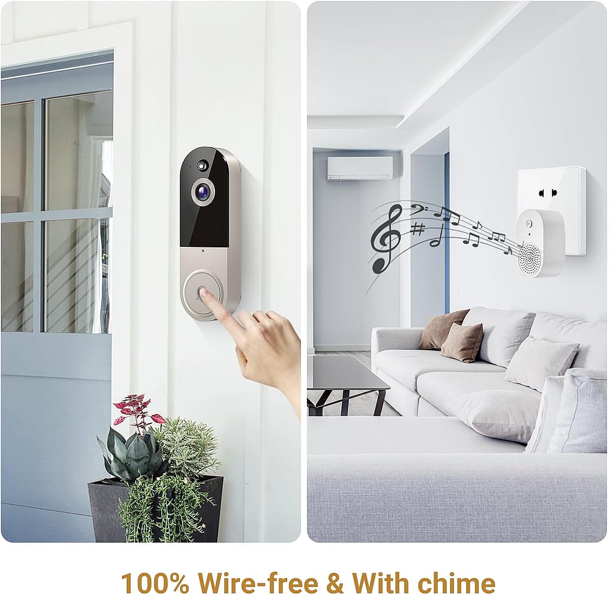 CLOSEOUT 3P Experts Smart Wi-Fi Doorbell Camera - Nude image number 6