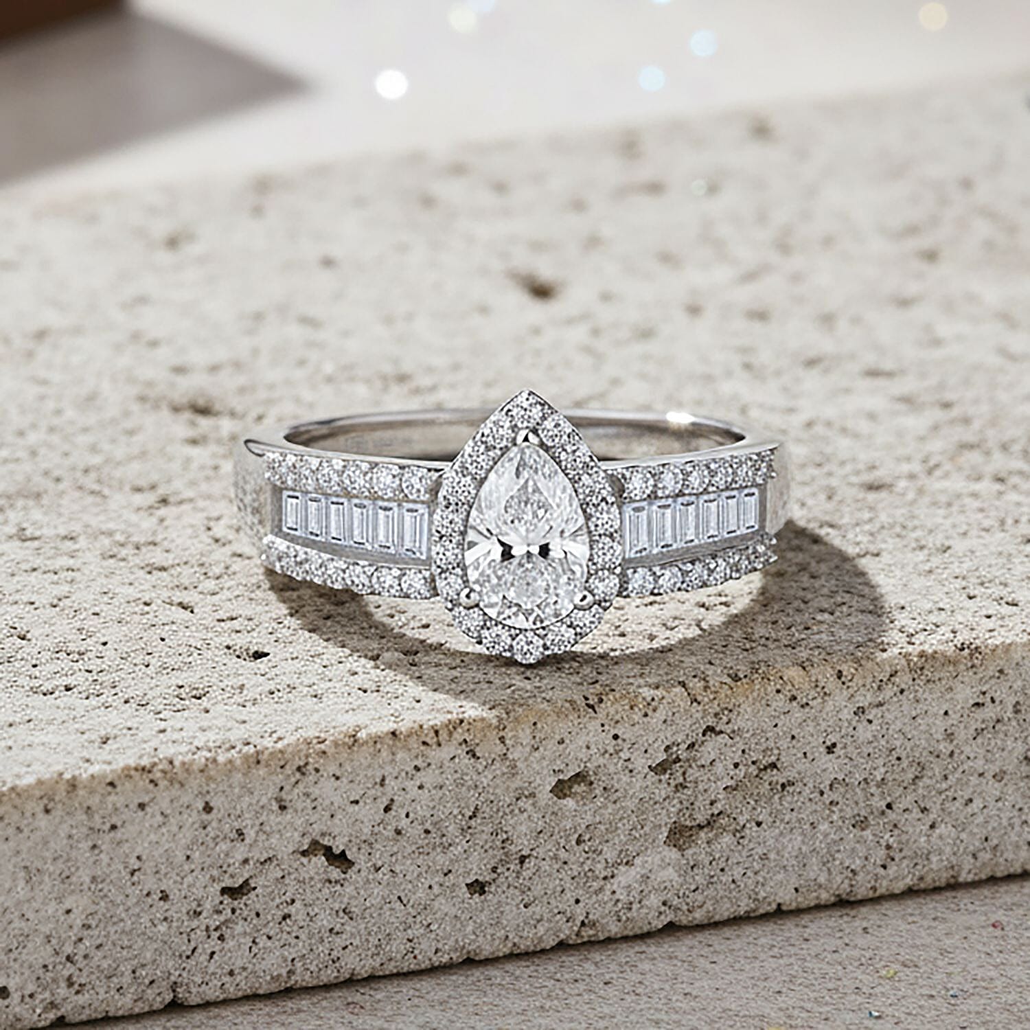 Luxuriant Lab Grown Diamond G-H SI 1.00 ctw Ring in Rhodium Over Sterling Silver (Size 9.0)
