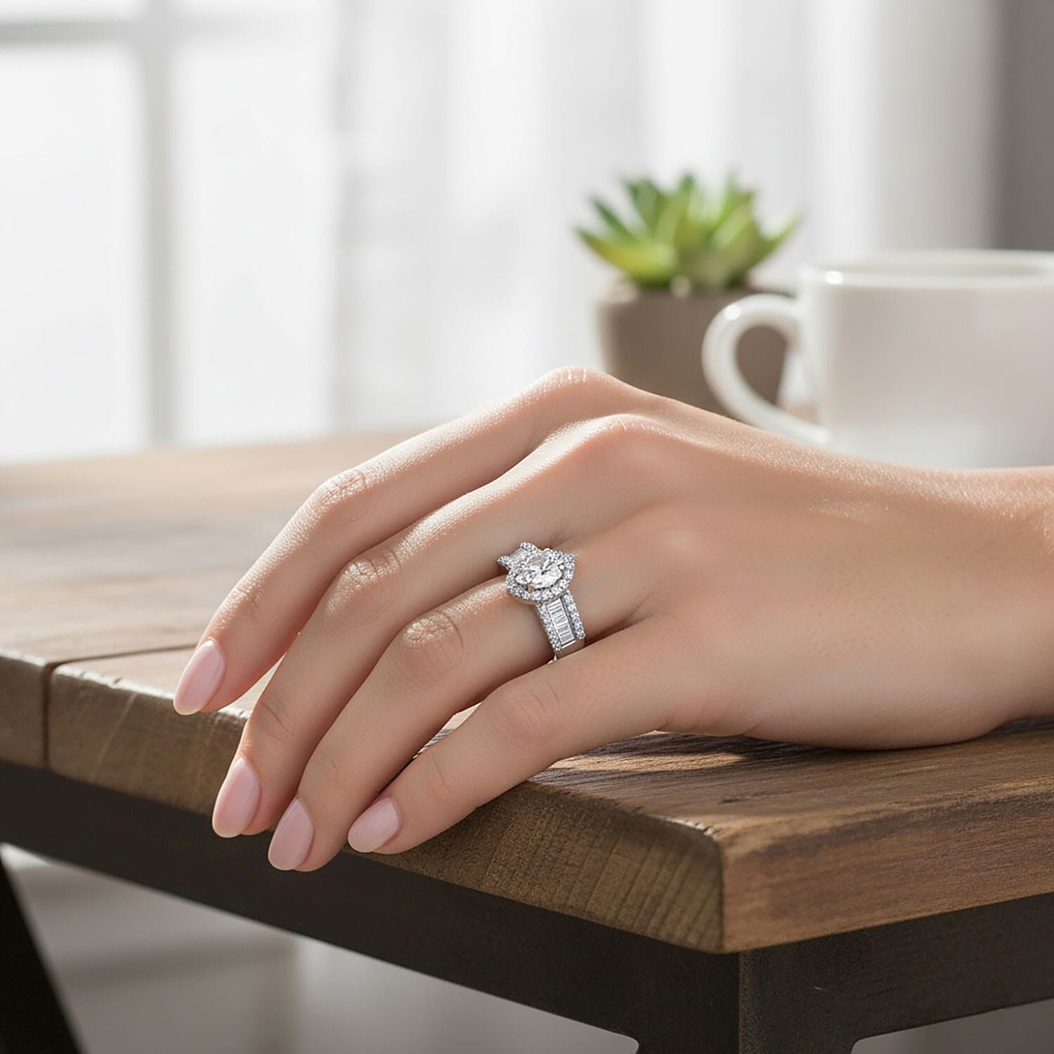 Luxuriant Lab Grown Diamond G-H SI 1.00 ctw Ring in Rhodium Over Sterling Silver (Size 9.0)