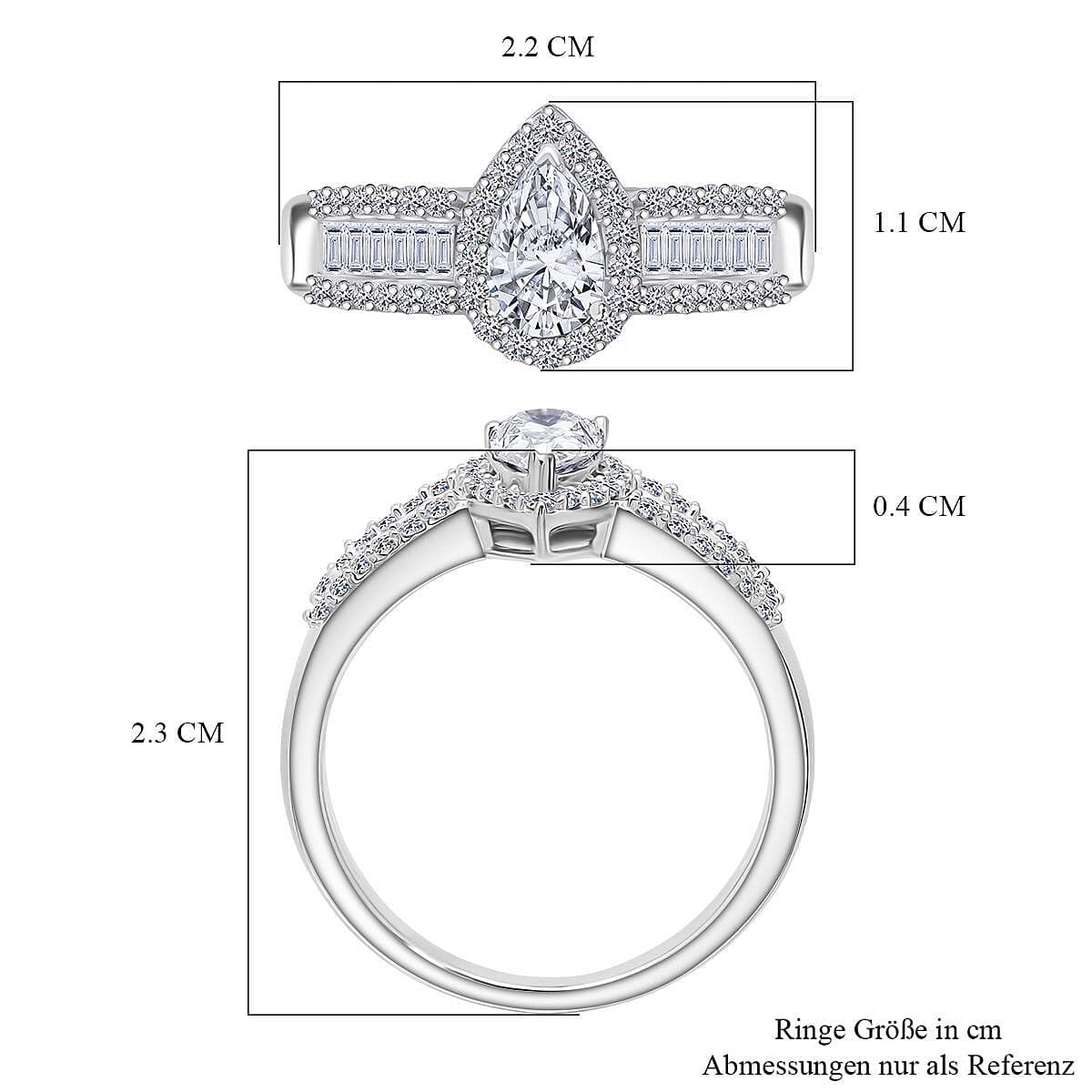 Luxuriant Lab Grown Diamond G-H SI 1.00 ctw Ring in Rhodium Over Sterling Silver (Size 9.0)
