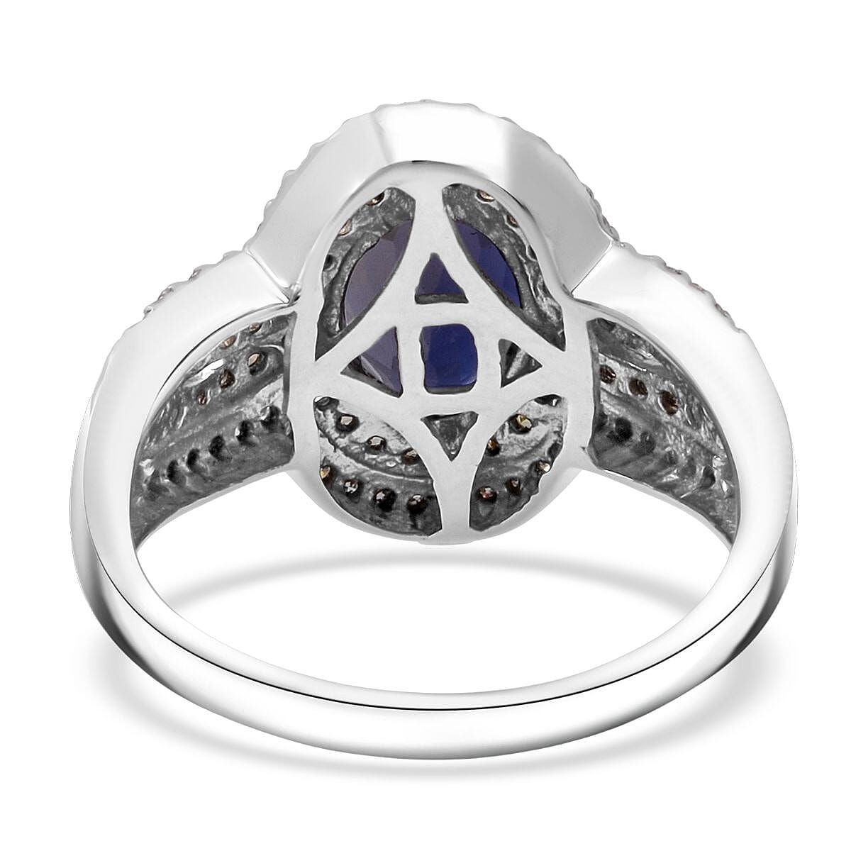 D'Joy Catalina Iolite and Multi Gemstone 2.10 ctw Ring in 18K Vermeil YG and Rhodium Over Sterling Silver (Size 6.0) image number 4