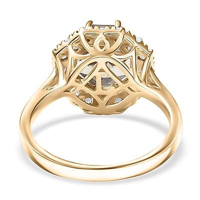 Certified and Appraised AAA Turkizite, Diamond Ring in 10K Yellow Gold 4.50 ctw (Size 12.0)