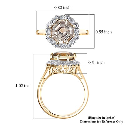 Certified & Appraised AAA Turkizite, Diamond Ring in 10K Yellow Gold 4.50 ctw (Size 7.0)