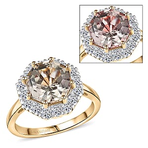 Certified & Appraised AAA Turkizite and Luxuriant Diamond G-H SI 4.50 ctw Ring in 10K Yellow Gold