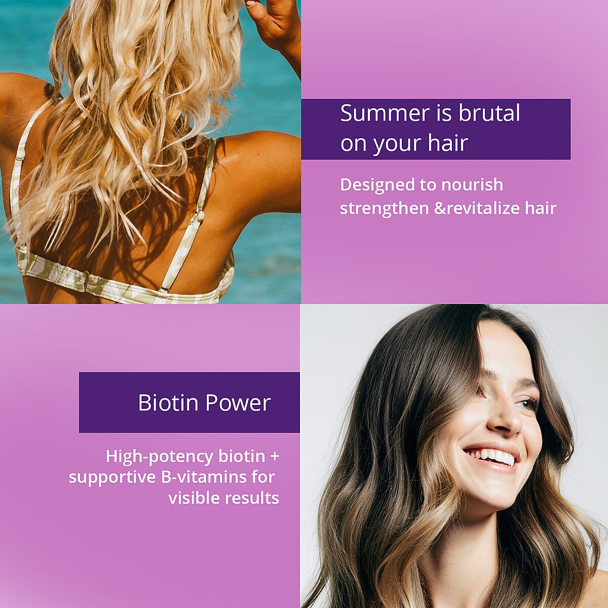 One8e Biotine Hair, Nails & Skin Supplement (60 Capsules) Made in US image number 3