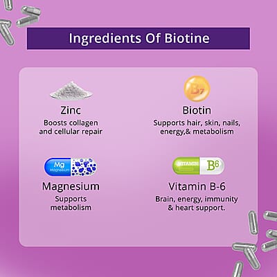 One8e Biotine Hair, Nails & Skin Supplement (60 Capsules) Made in US