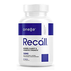 One8e Recall Memory, Clarity and Cognitive Strength Supplement (60 Capsules) Made in US