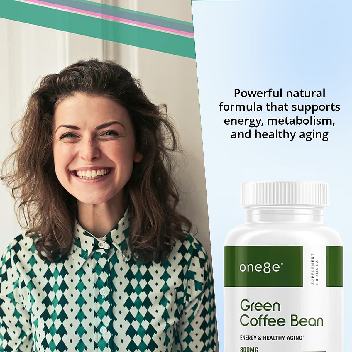 One8e Green Coffee Bean Energy & Healthy Aging Supplement (60 Capsules) Made in US image number 4
