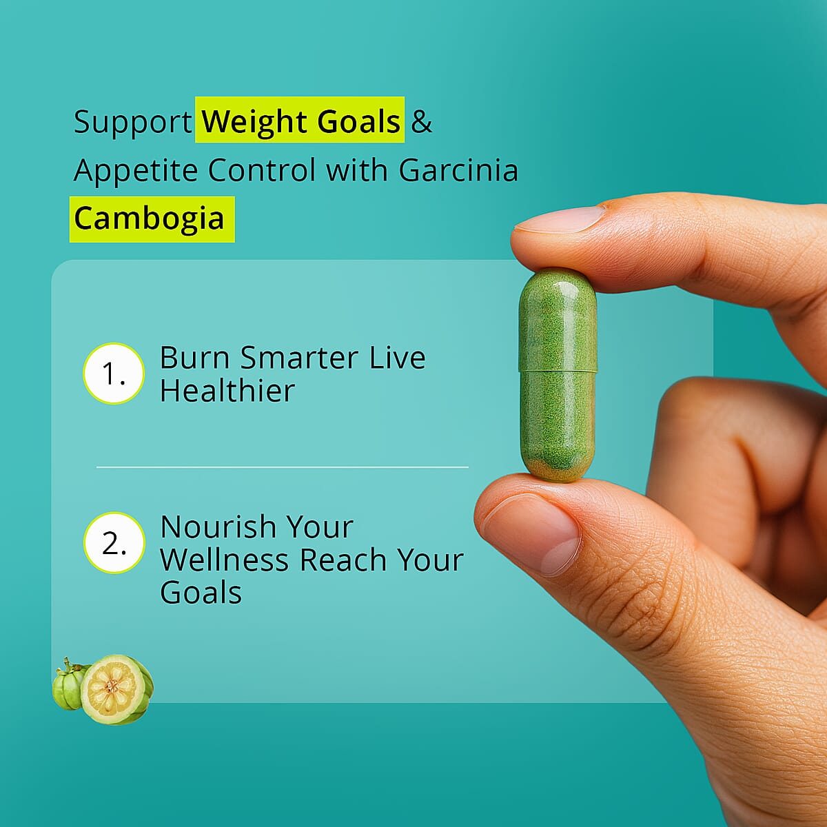 One8e Garcinia Cambogia Mood & Digestion Supplement (60 Capsules) Made in US image number 2