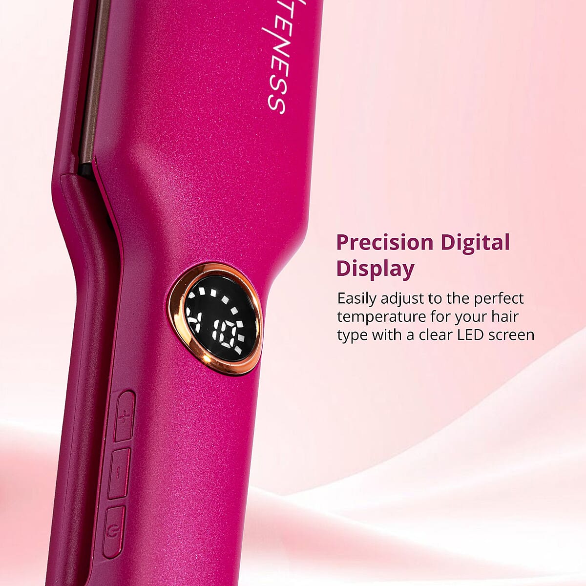 Hauteness 1.5&rdquo; Digital Flat Iron with Extra Wide Plates & Infrared Technology - Red image number 4