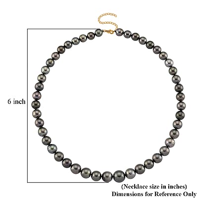 Luxoro Tahitian Pearl Necklace in 10K Yellow Gold 18-20 Inches