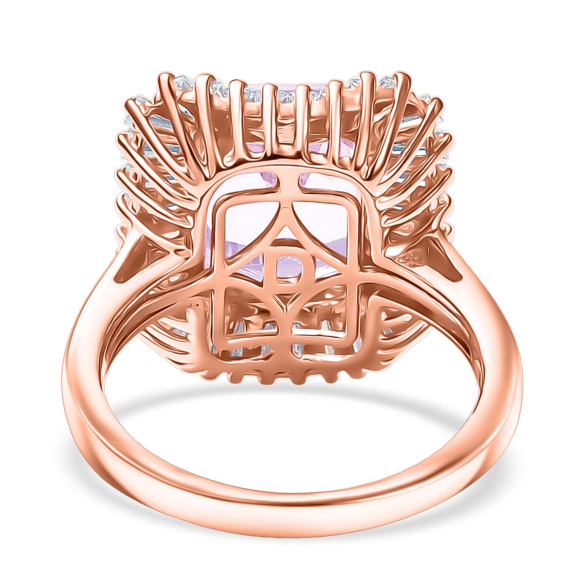 D'Joy Premium Martha Rocha Kunzite, Moissanite Ring in 18K Vermeil RG Over Sterling Silver (Size 10.0) 6.85 ctw image number 4