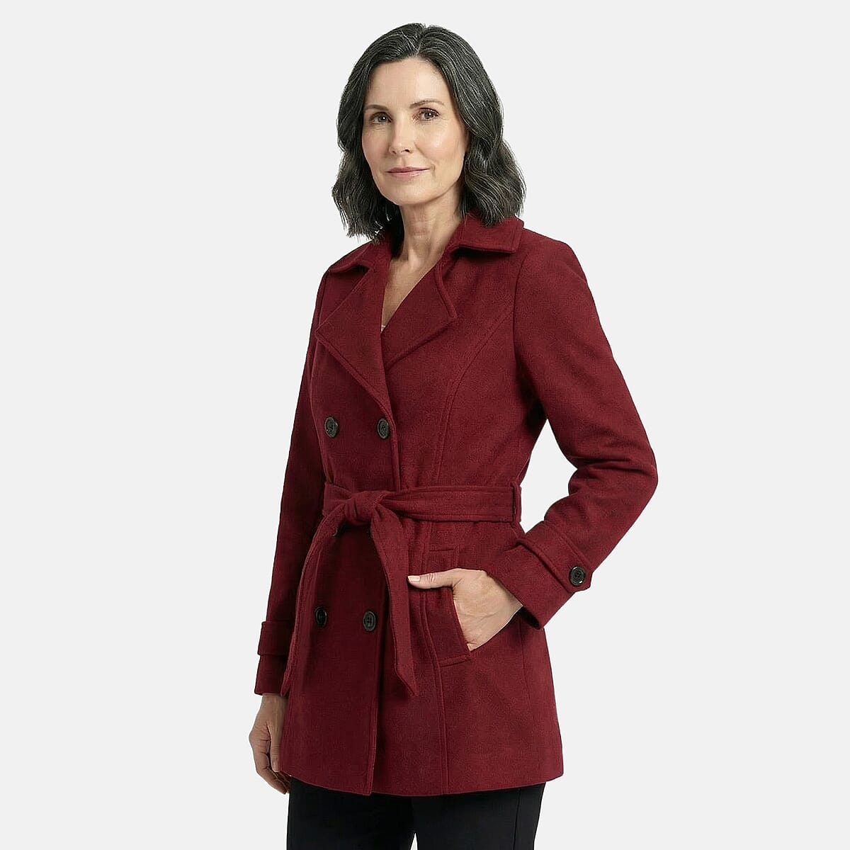 Tamsy Burgundy Ready Stock Jacket - Small image number 3