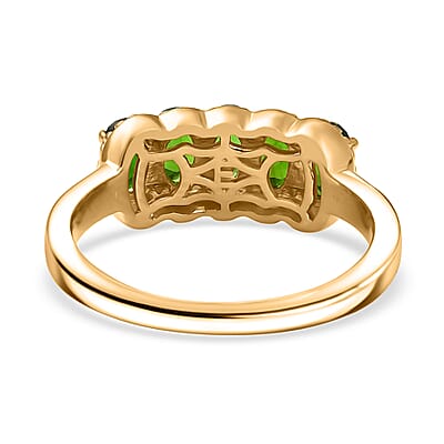 EverTrue Chrome Diopside Ring in 18K YG Plated 1.25 ctw (Size 10.0)
