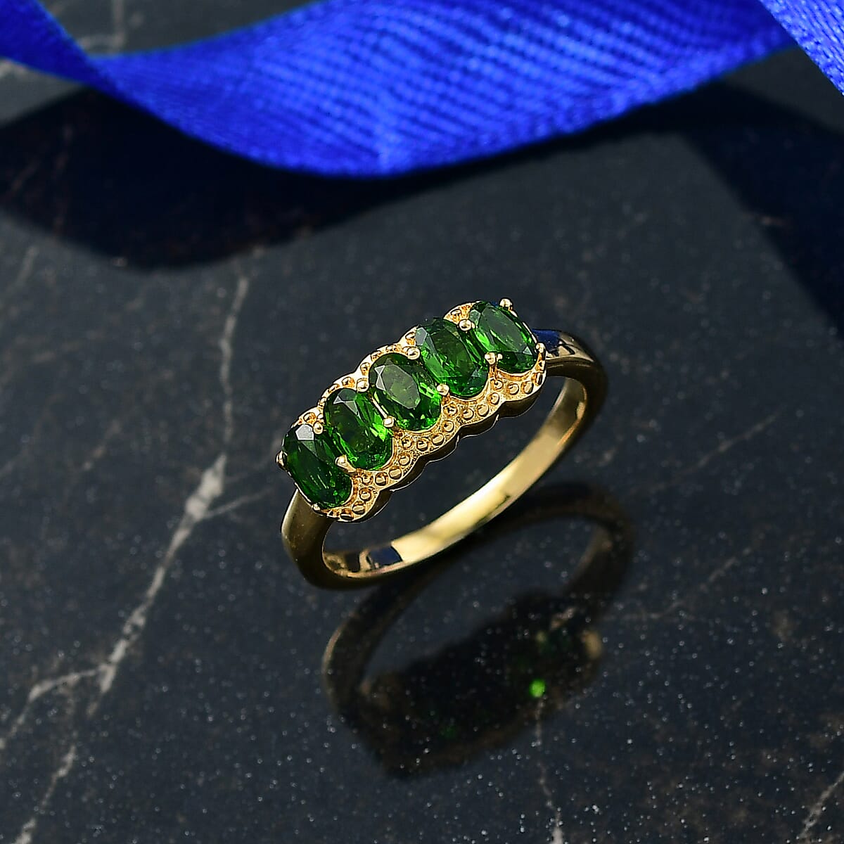 EverTrue Chrome Diopside Ring in 18K YG Plated 1.25 ctw (Size 5.0) image number 1