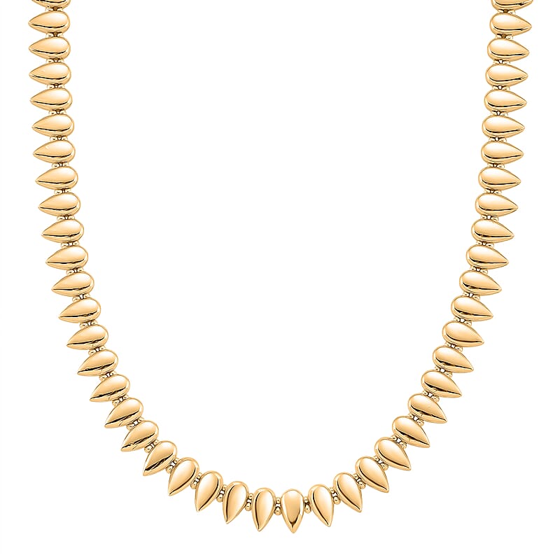 Sculptural Spiked Necklace (20 Inches) in Goldtone