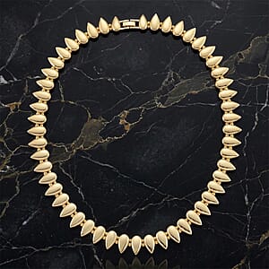 Sculptural Spiked Necklace (20 Inches) in Goldtone