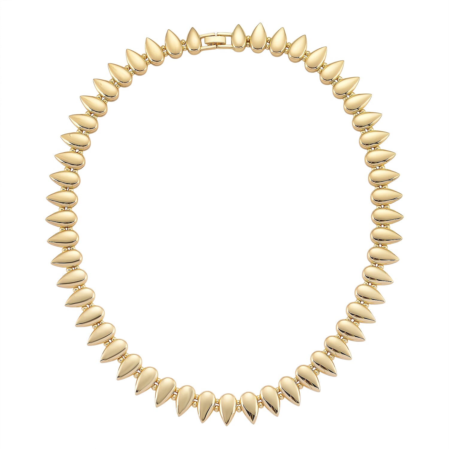 Sculptural Spiked Necklace (20 Inches) in Goldtone