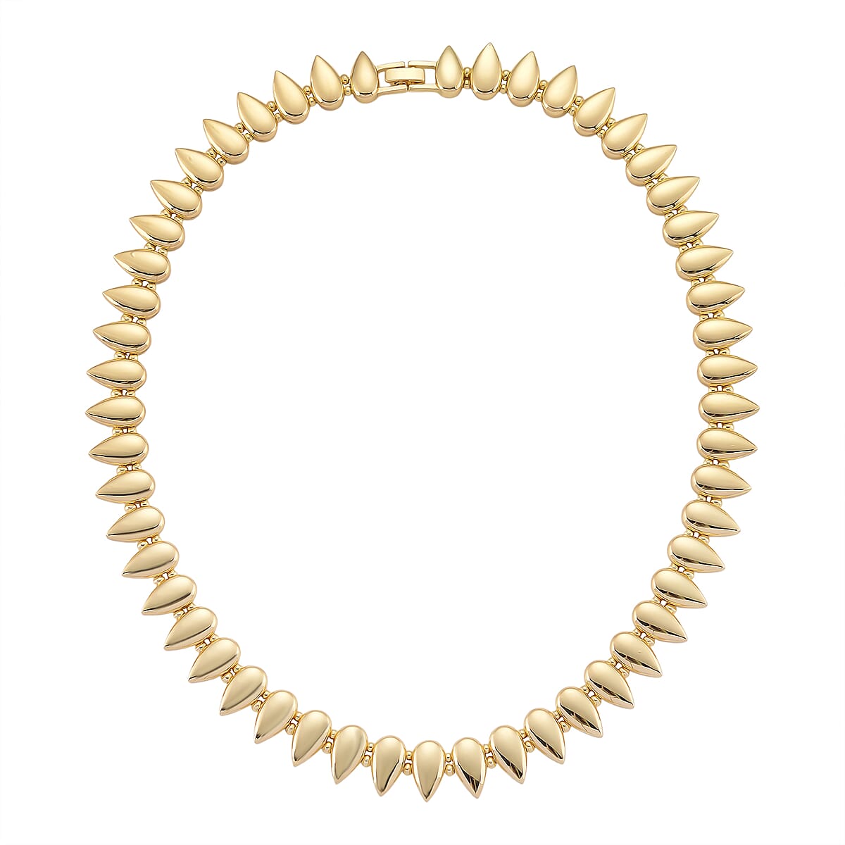 Sculptural Spiked Necklace (20 Inches) in Goldtone image number 3