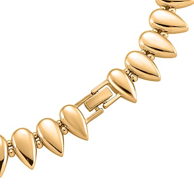 Sculptural Spiked Necklace (20 Inches) in Goldtone