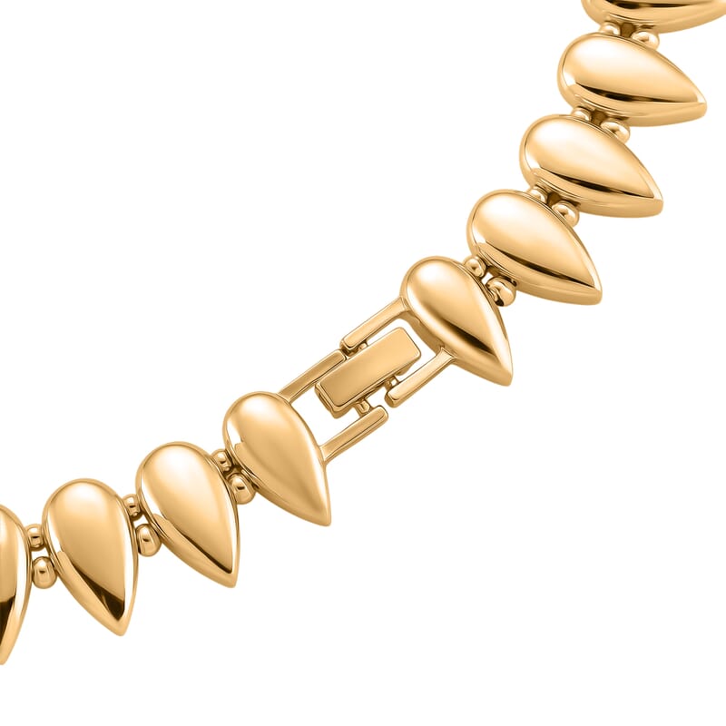Sculptural Spiked Necklace (20 Inches) in Goldtone
