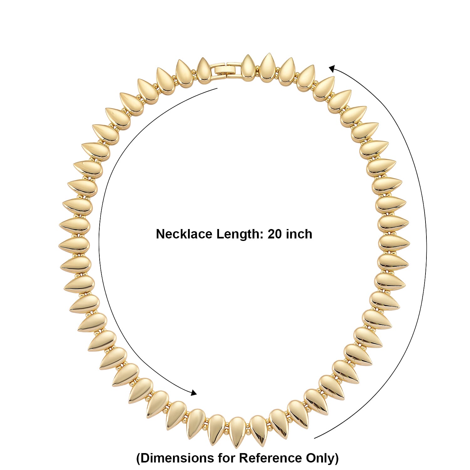 Sculptural Spiked Necklace (20 Inches) in Goldtone