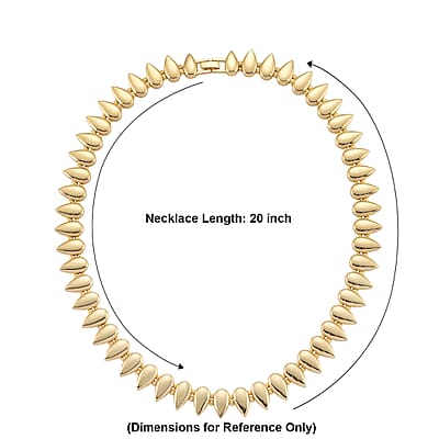 Sculptural Spiked Necklace (20 Inches) in Goldtone